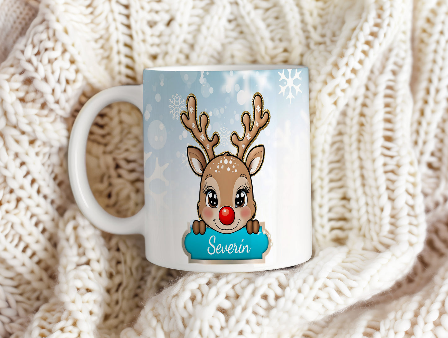 Hrnek se jménem Severín – dětský motiv se sobem