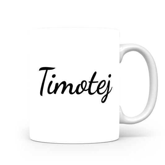 Hrnek se jménem Timotej | Minimalistický pánský hrnek