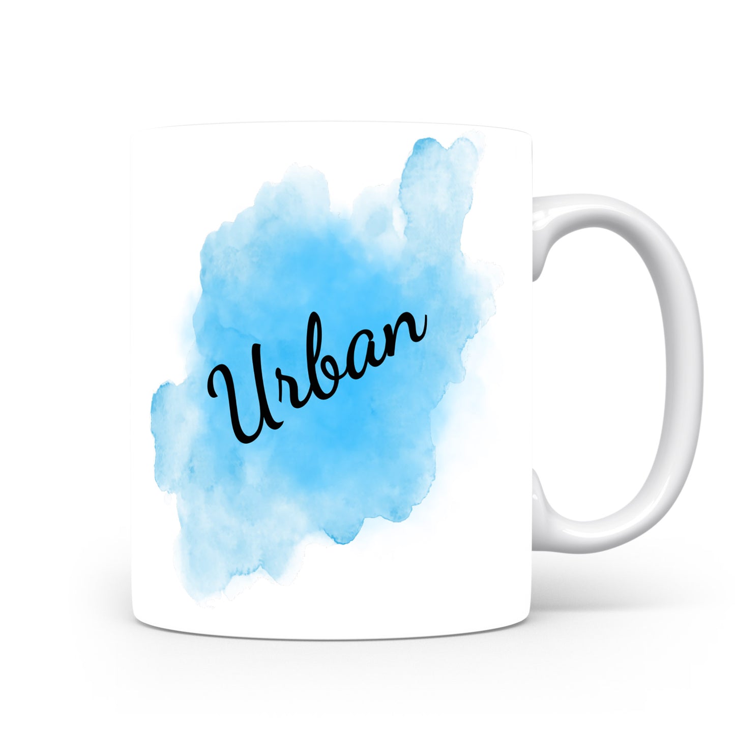 Hrnek se jménem Urban | Modrý akvarelový hrnek