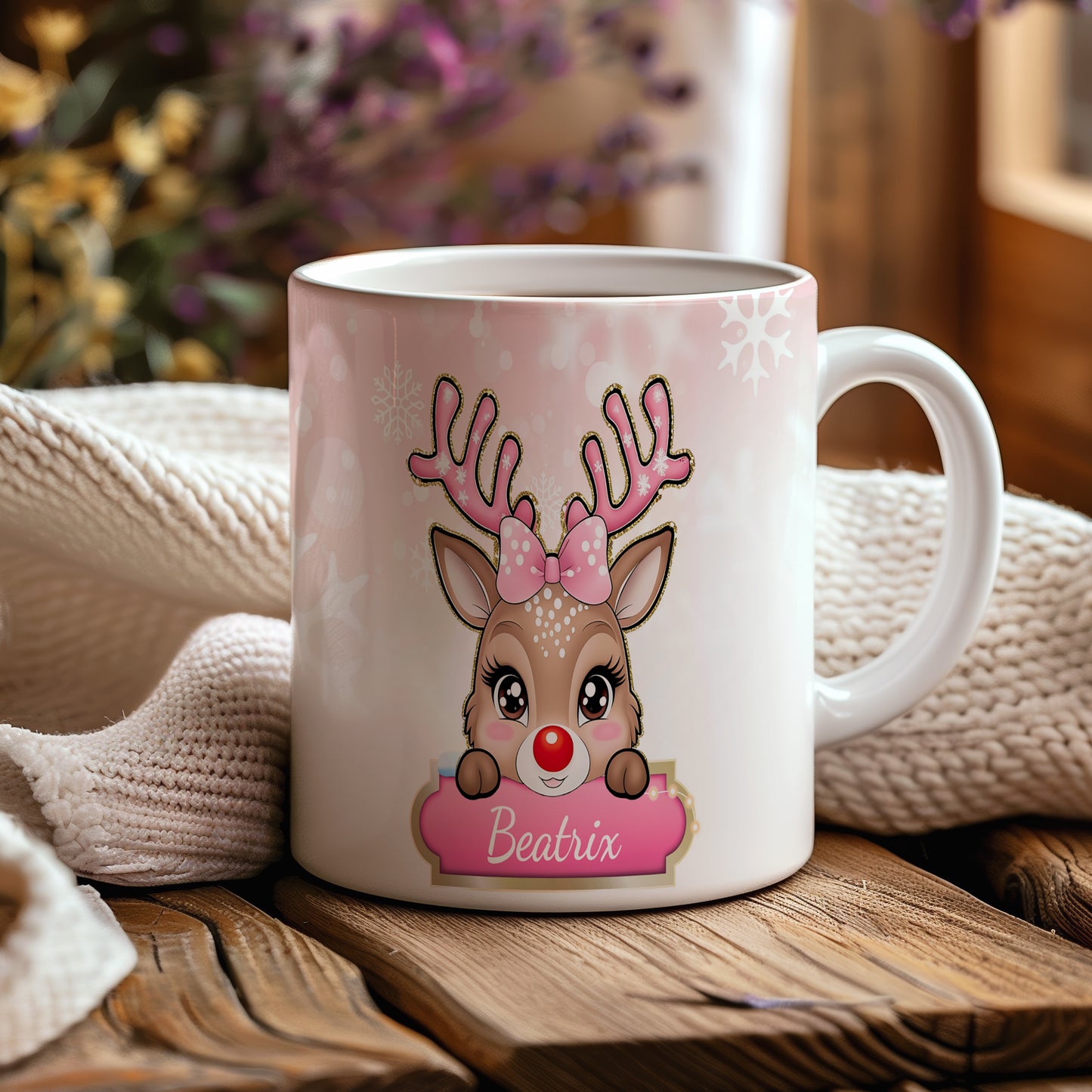 Hrnek se jménem Beatrix – dětský motiv se sobem