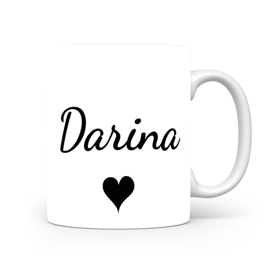 Hrnek se jménem Darina | Romantický hrnek se srdcem