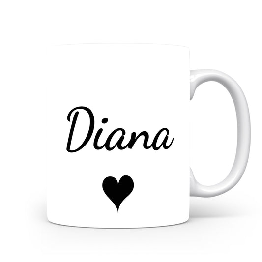 Hrnek se jménem Diana | Romantický hrnek se srdcem