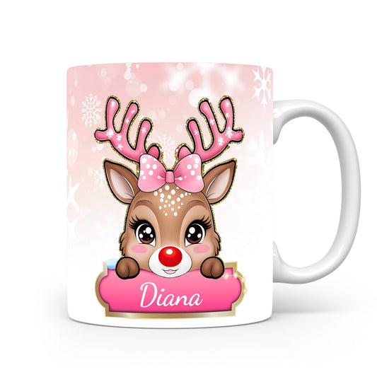 Dětský hrnek se jménem Diana | Sobí motiv pro holky