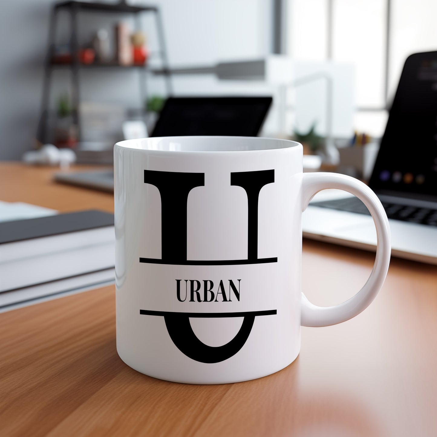 Hrnek se jménem URBAN – monogramový design