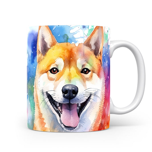 Hrnek s veselým obličejem shiba inu