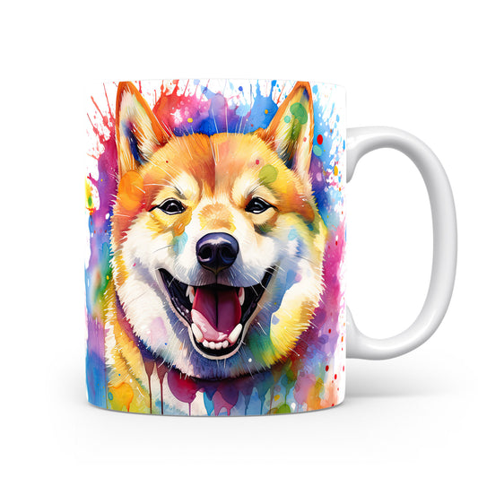 Hrnek se šťastným shibainu a barevnou explozí