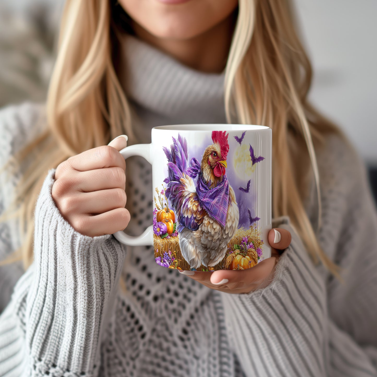 Hrnek s roztomilou slepicí