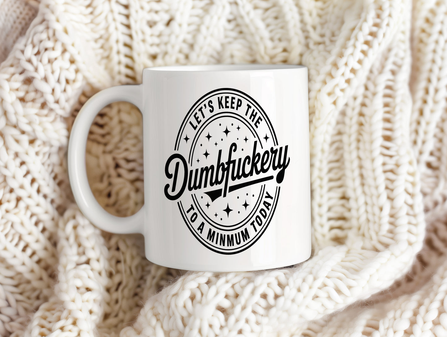 Hrnek s vtipným nápisem – Dumbfuckery