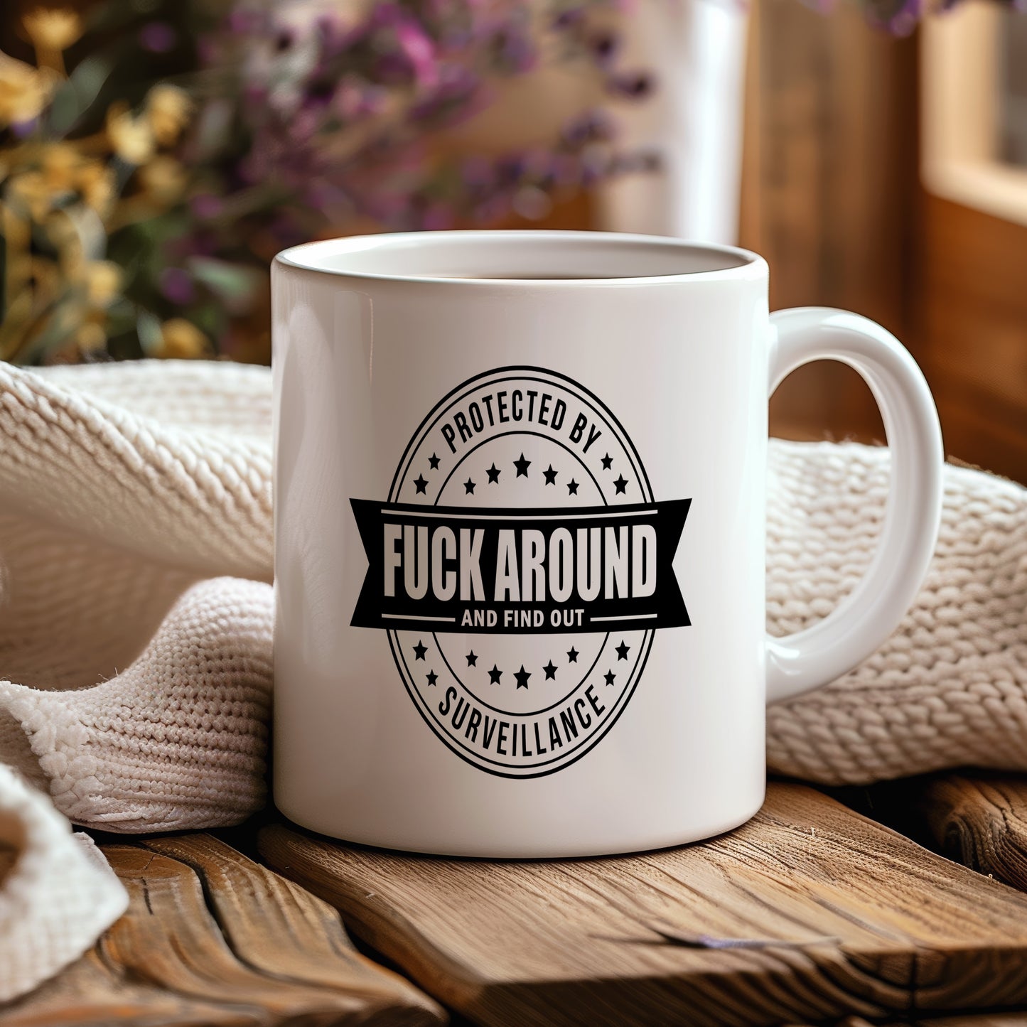 Hrnek s vtipným nápisem – FUCK AROUND