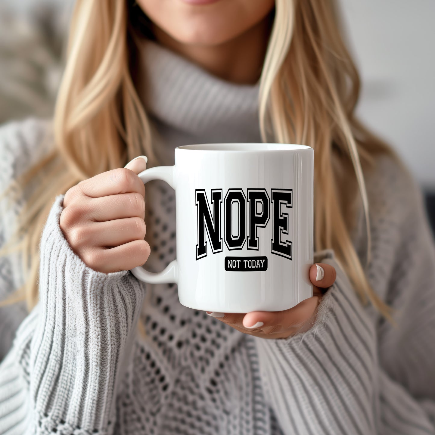 Hrnek s vtipným nápisem – NOPE