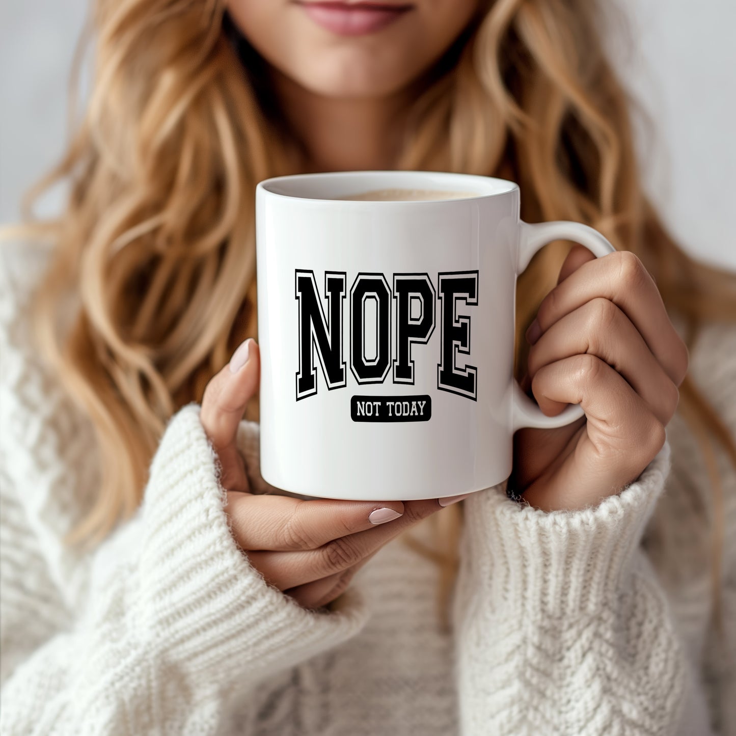 Hrnek s vtipným nápisem – NOPE