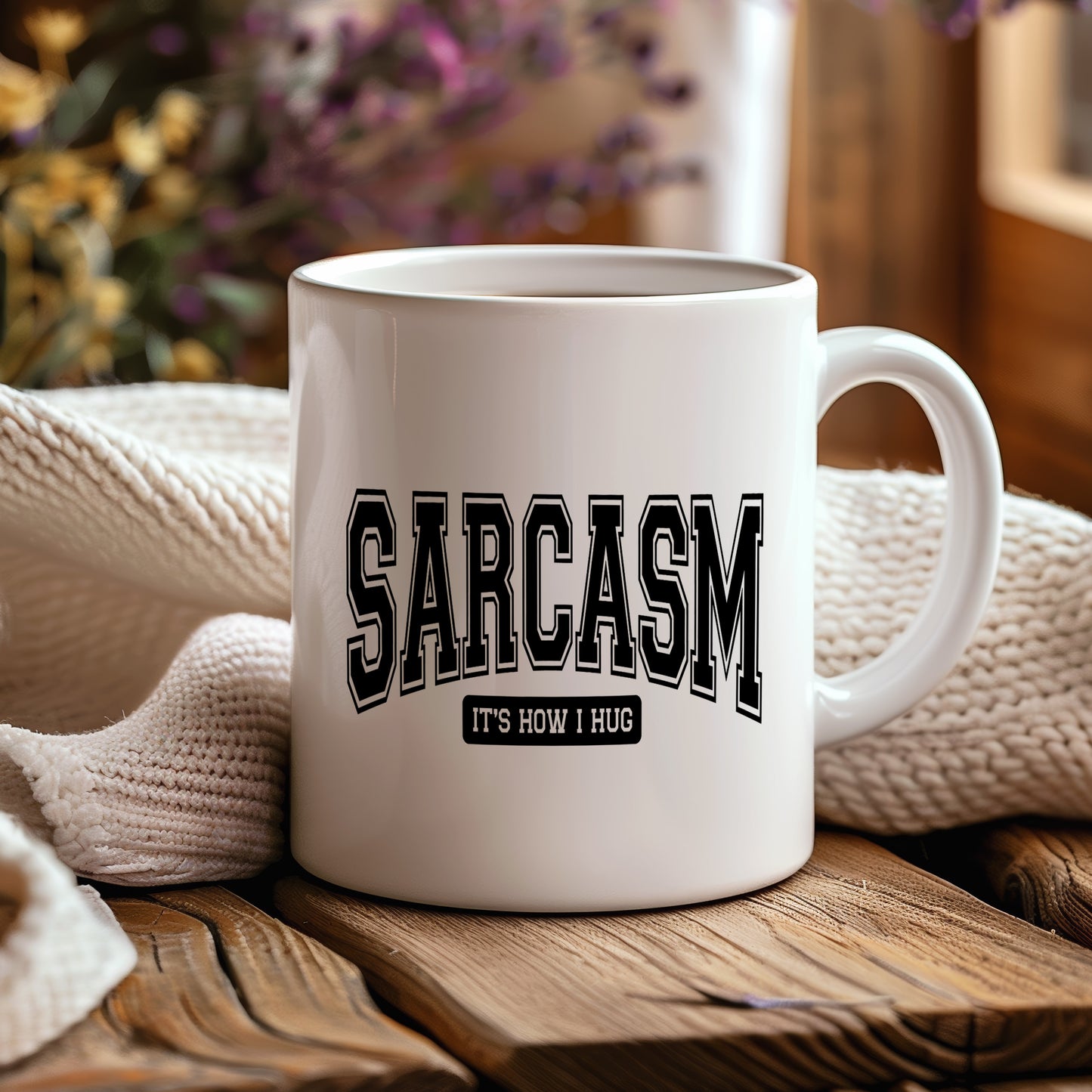 Hrnek s vtipným nápisem – SARCASM