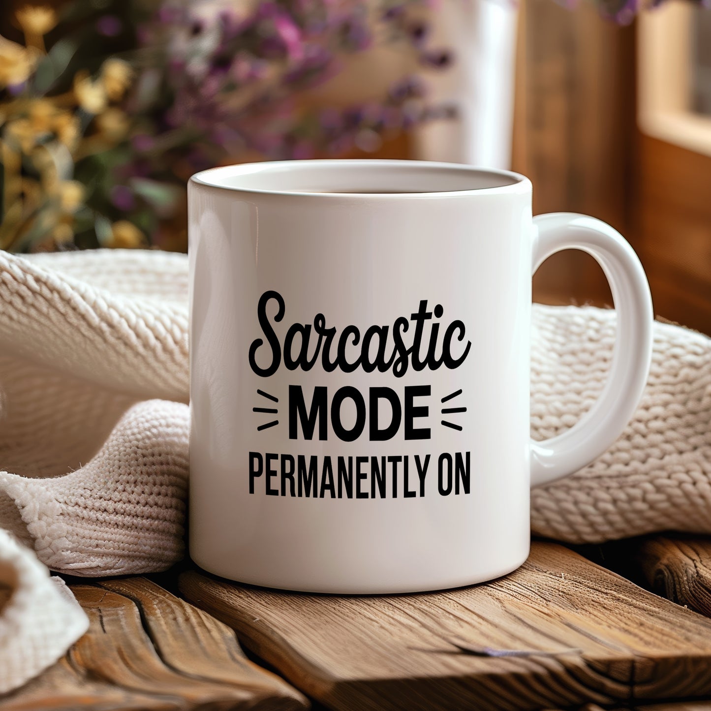 Hrnek s vtipným nápisem – Sarcastic Mode