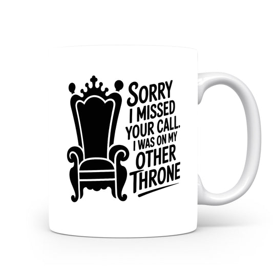 Hrnek s vtipným nápisem – Sorry I missed