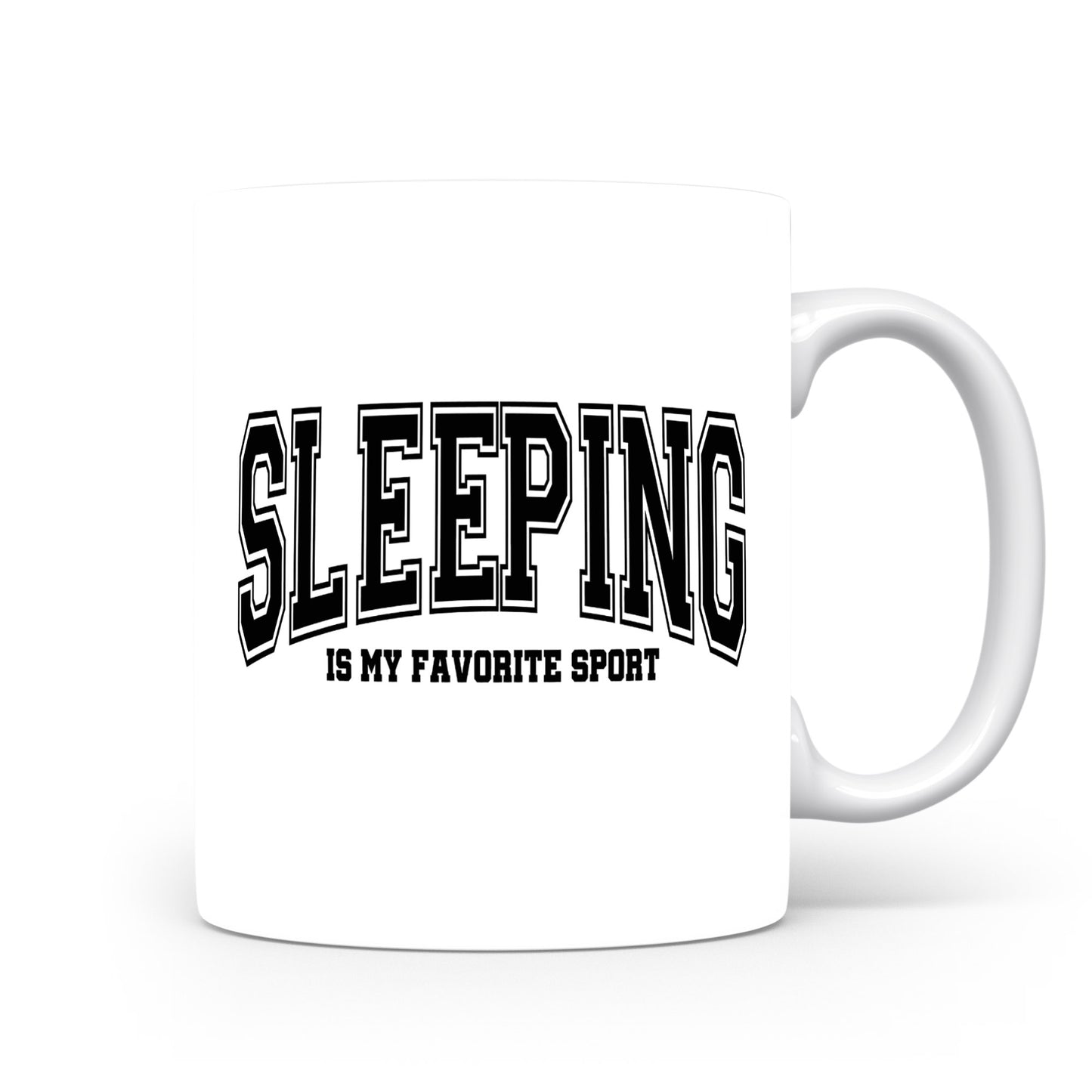Hrnek s vtipným nápisem – SLEEPING IS MY
