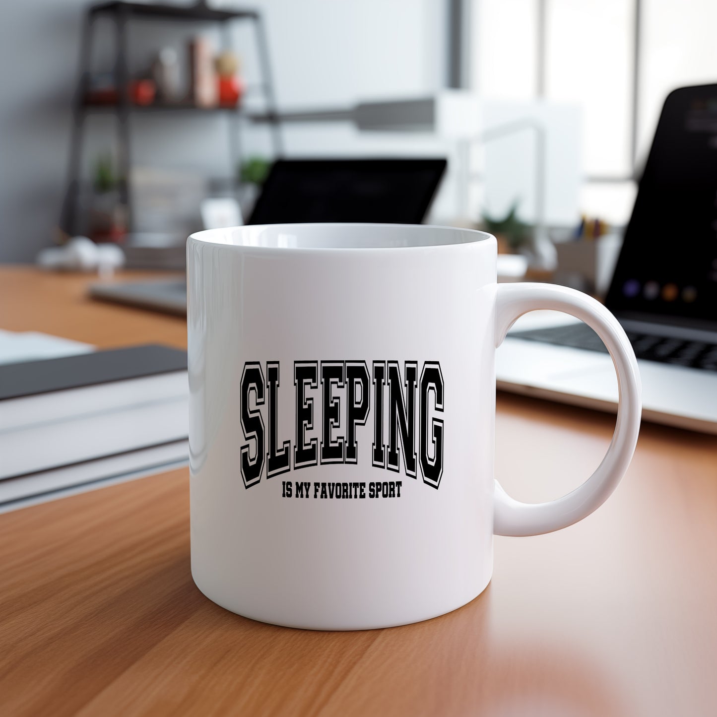Hrnek s vtipným nápisem – SLEEPING IS MY