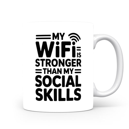 Hrnek s vtipným nápisem – My WiFi