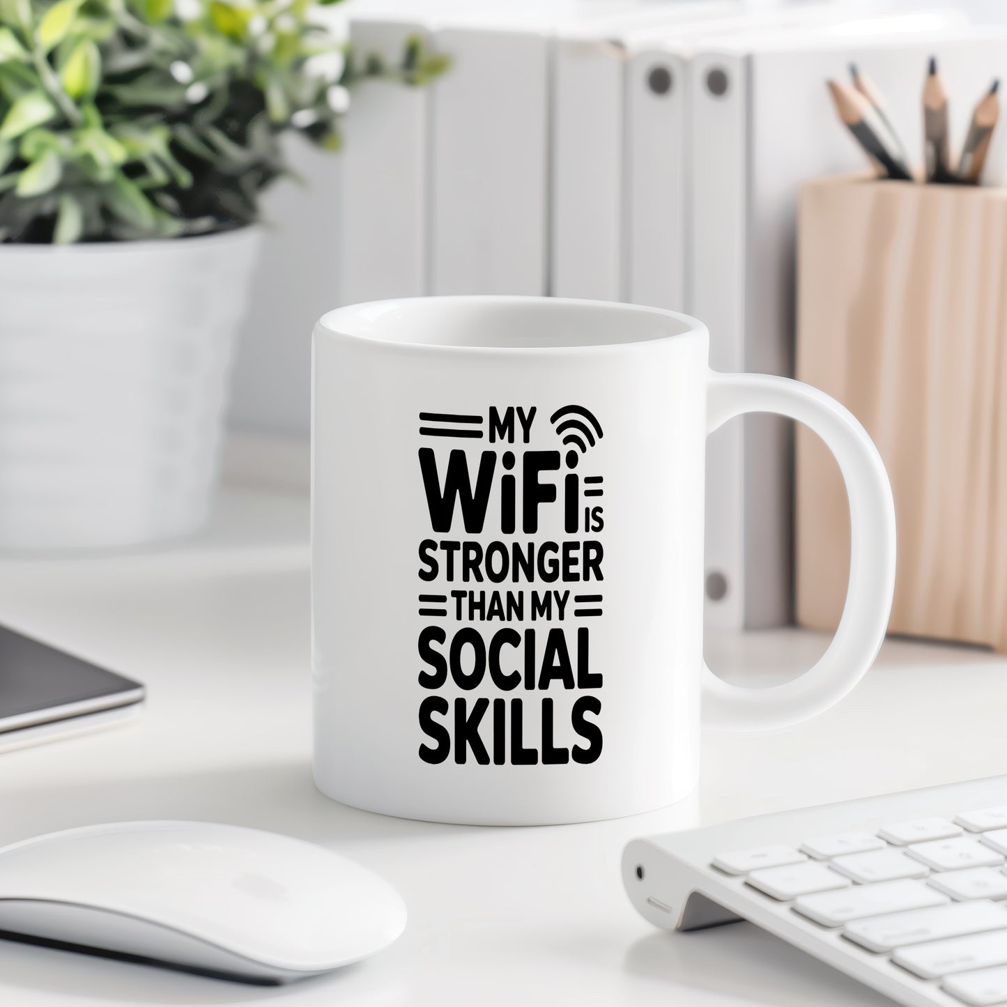 Hrnek s vtipným nápisem – My WiFi