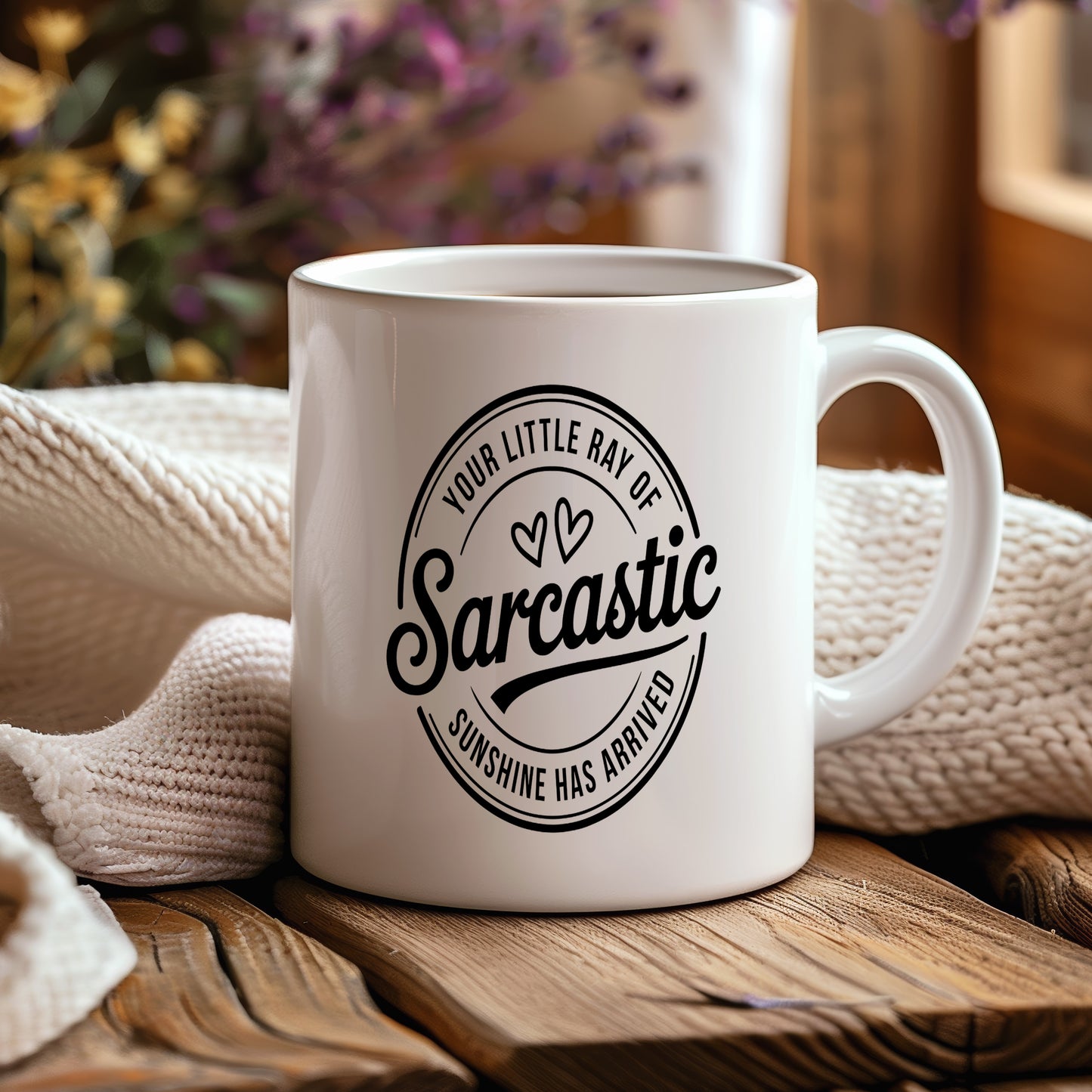 Hrnek s vtipným nápisem – Sarcastic Sunshine