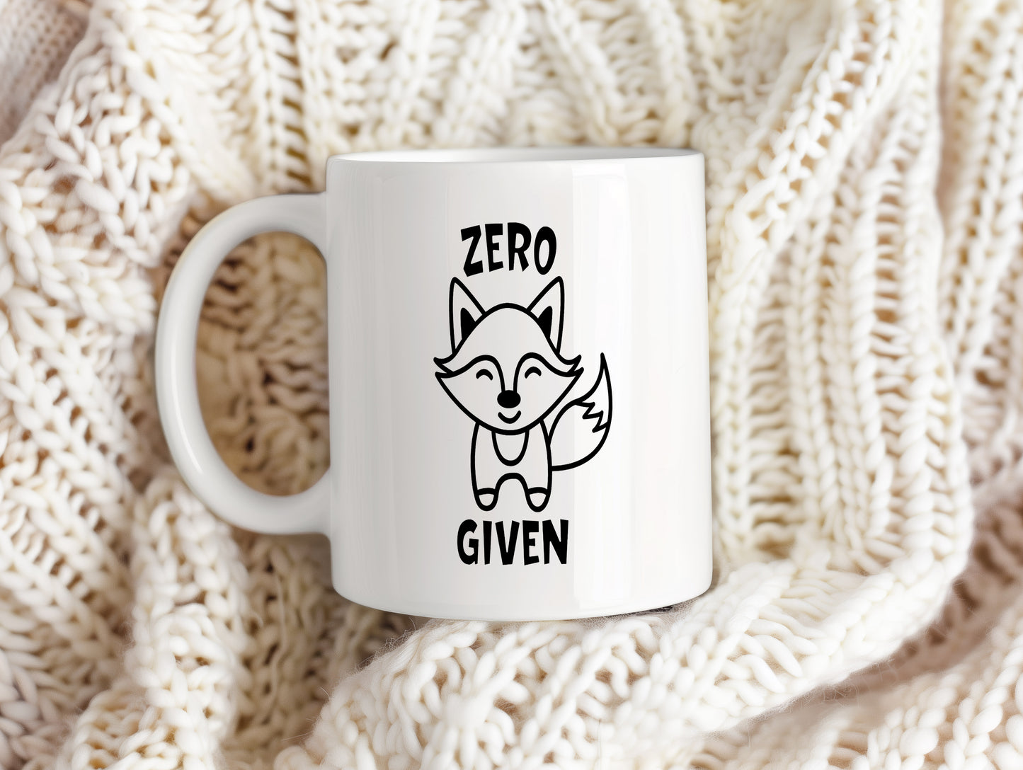 Hrnek s vtipným nápisem – ZERO GIVEN