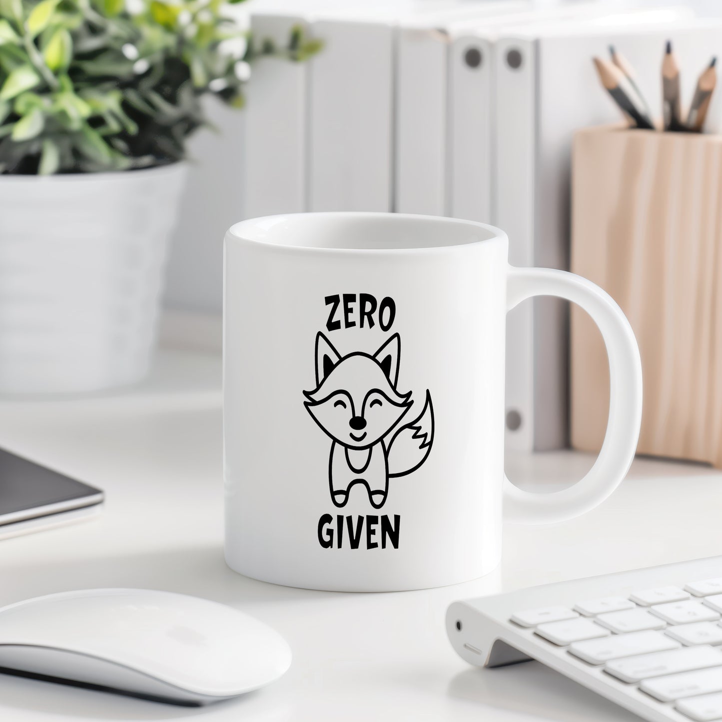 Hrnek s vtipným nápisem – ZERO GIVEN