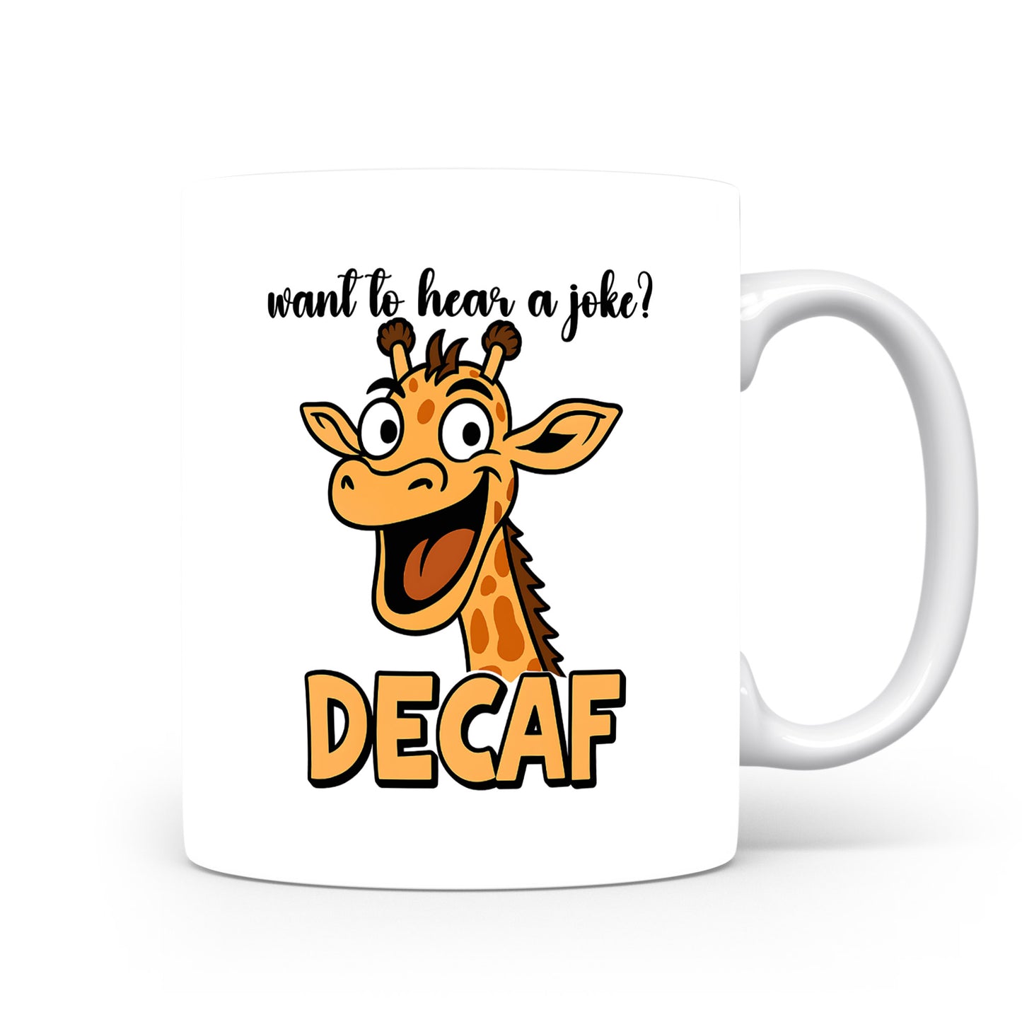Hrnek s vtipným nápisem – DECAF