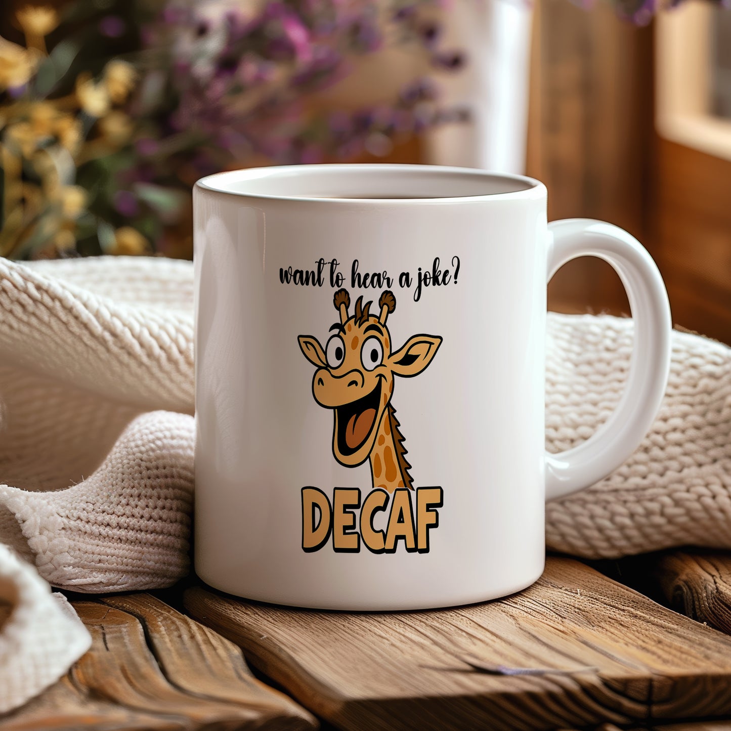 Hrnek s vtipným nápisem – DECAF