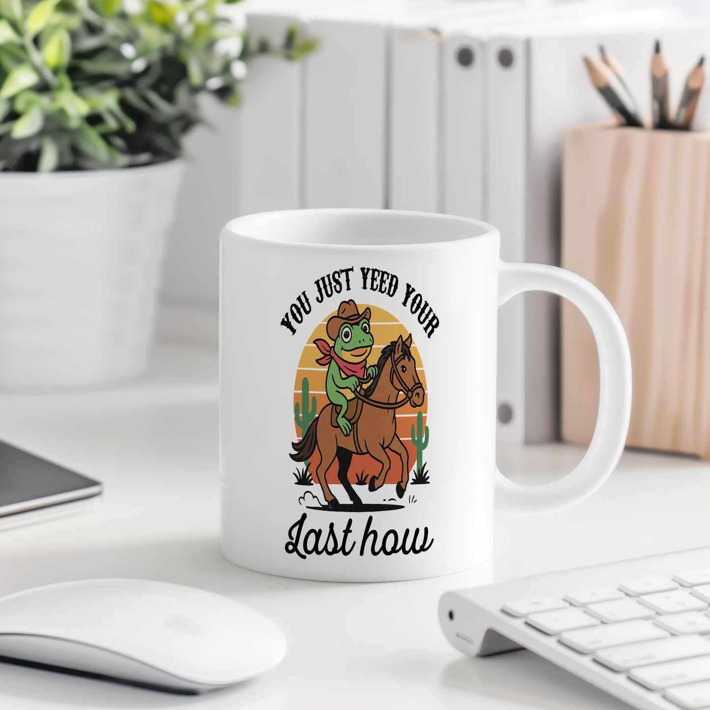 Hrnek s vtipným nápisem – YOU JUST YEED