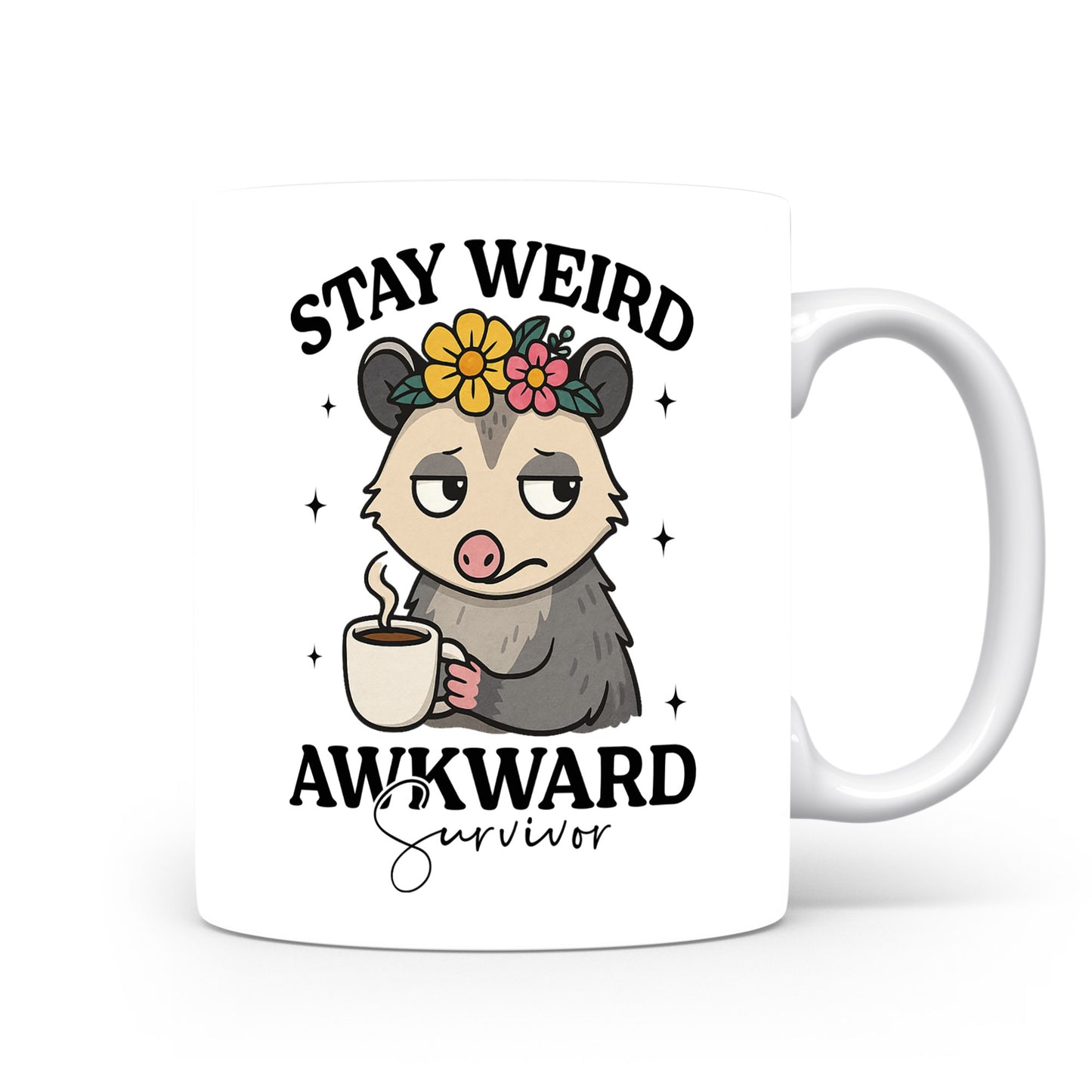 Hrnek s vtipným nápisem – STAY WEIRD