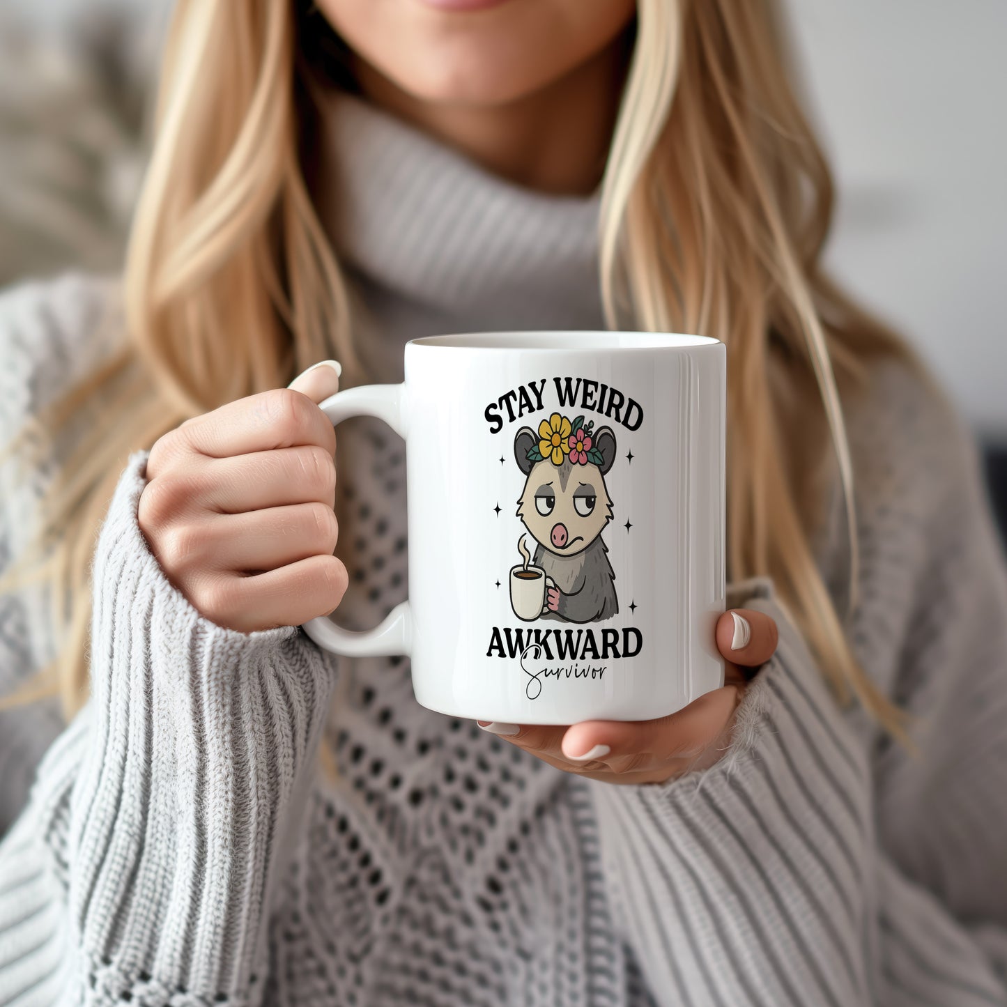 Hrnek s vtipným nápisem – STAY WEIRD