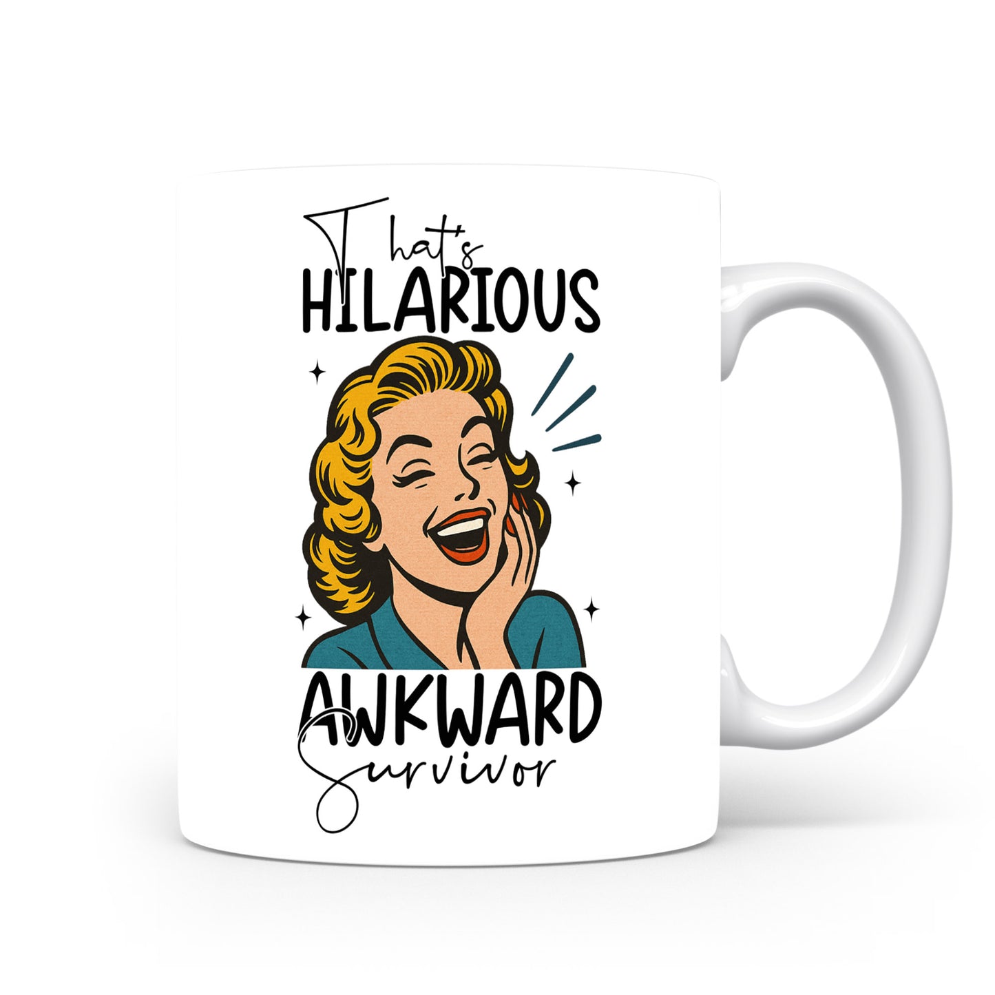 Hrnek s vtipným nápisem – HILARIOUS AWKWARD