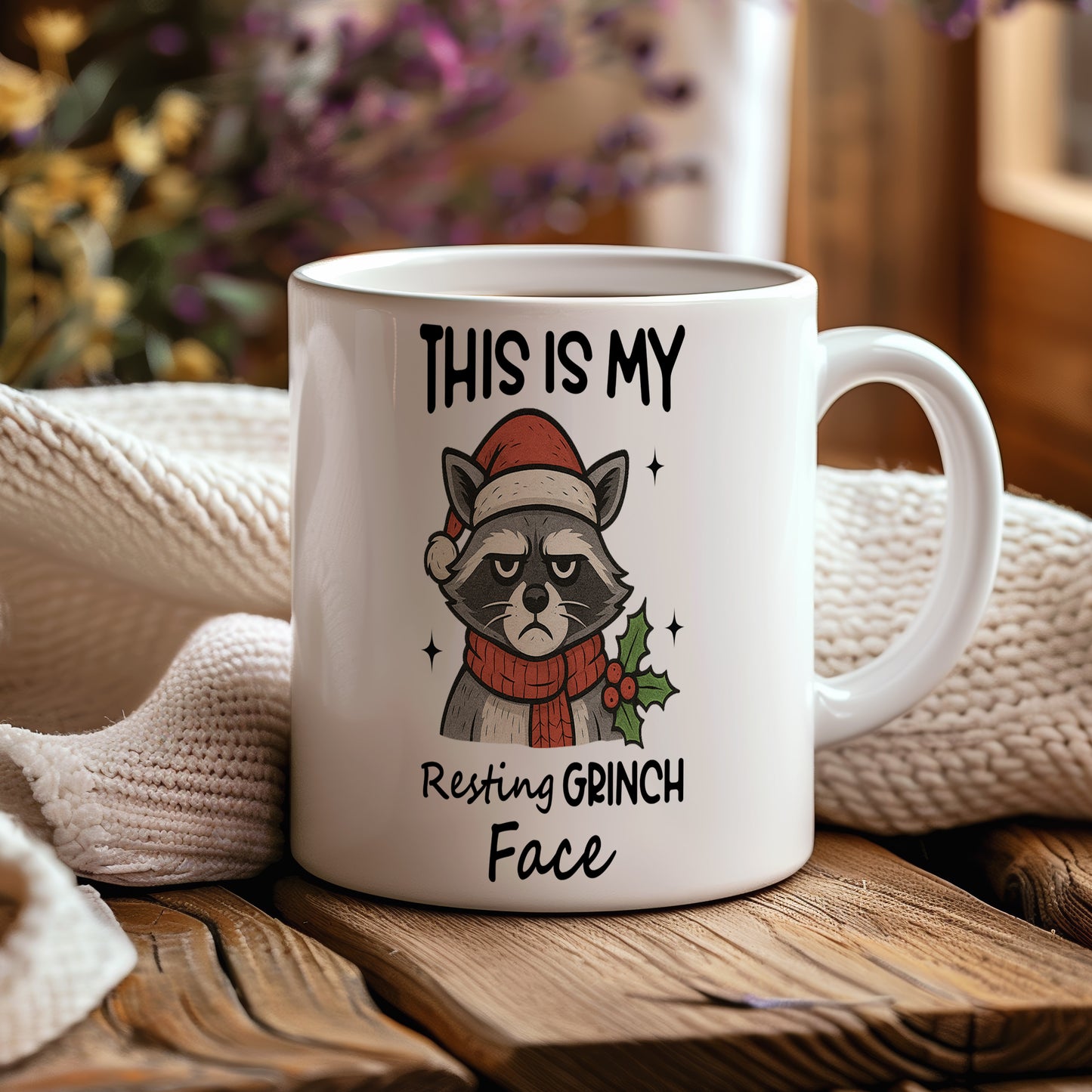 Hrnek s vtipným nápisem – Resting GRINCH