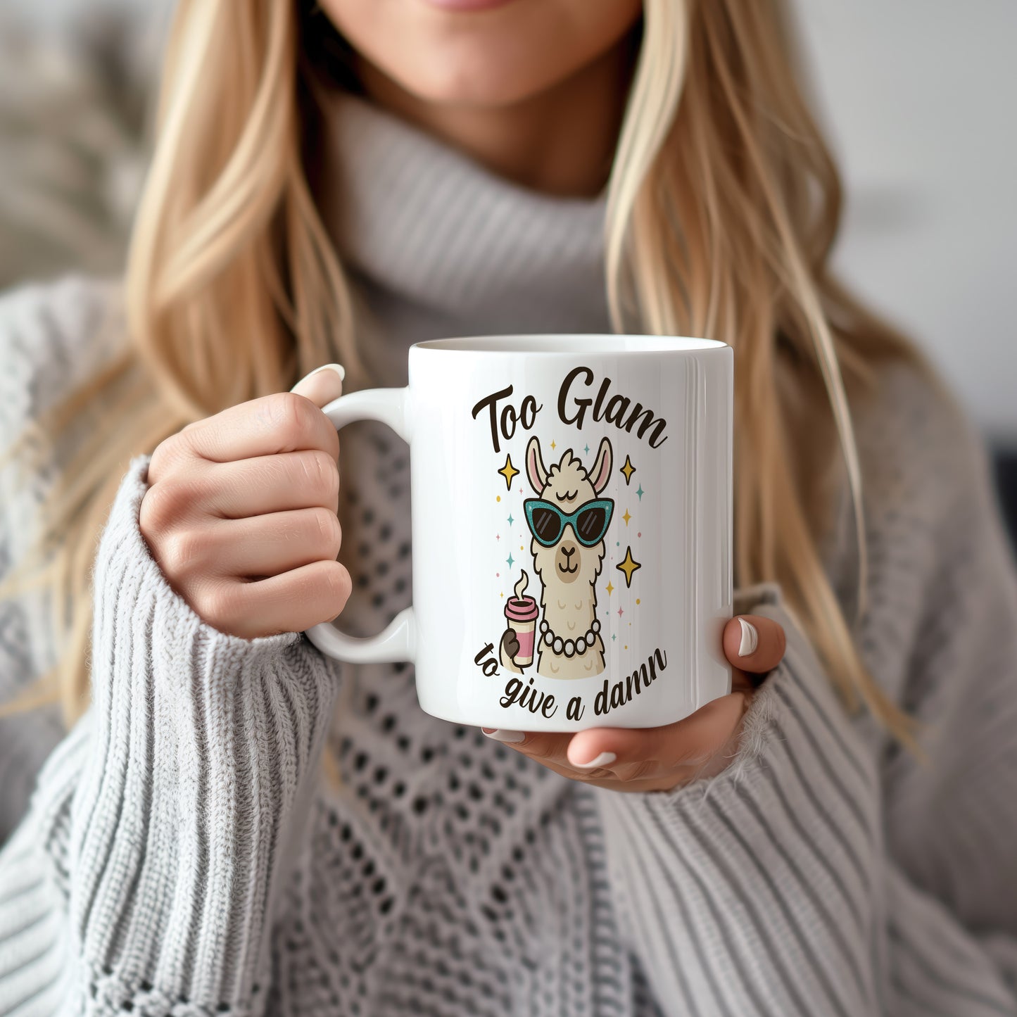 Hrnek s vtipným nápisem – Too Glam