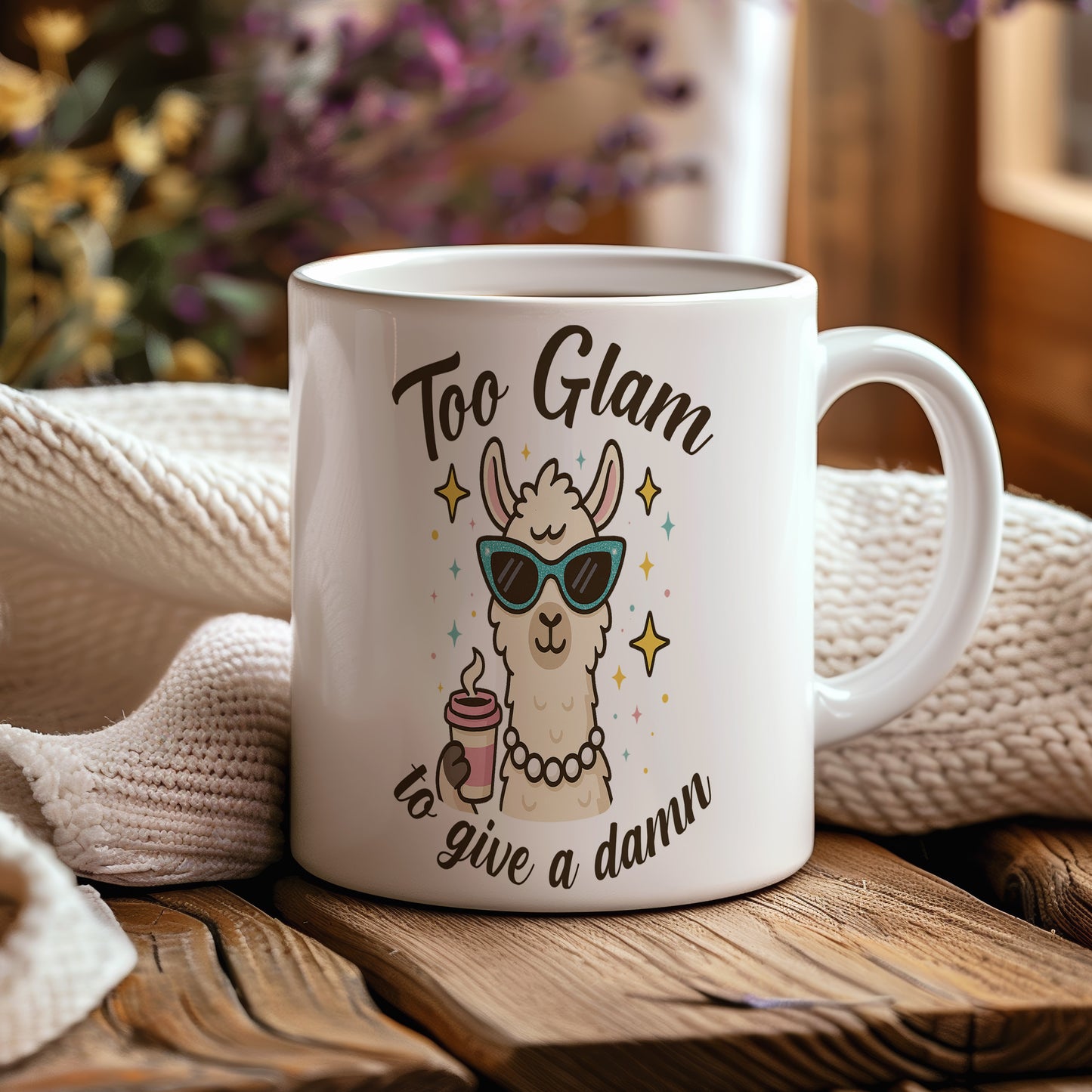 Hrnek s vtipným nápisem – Too Glam