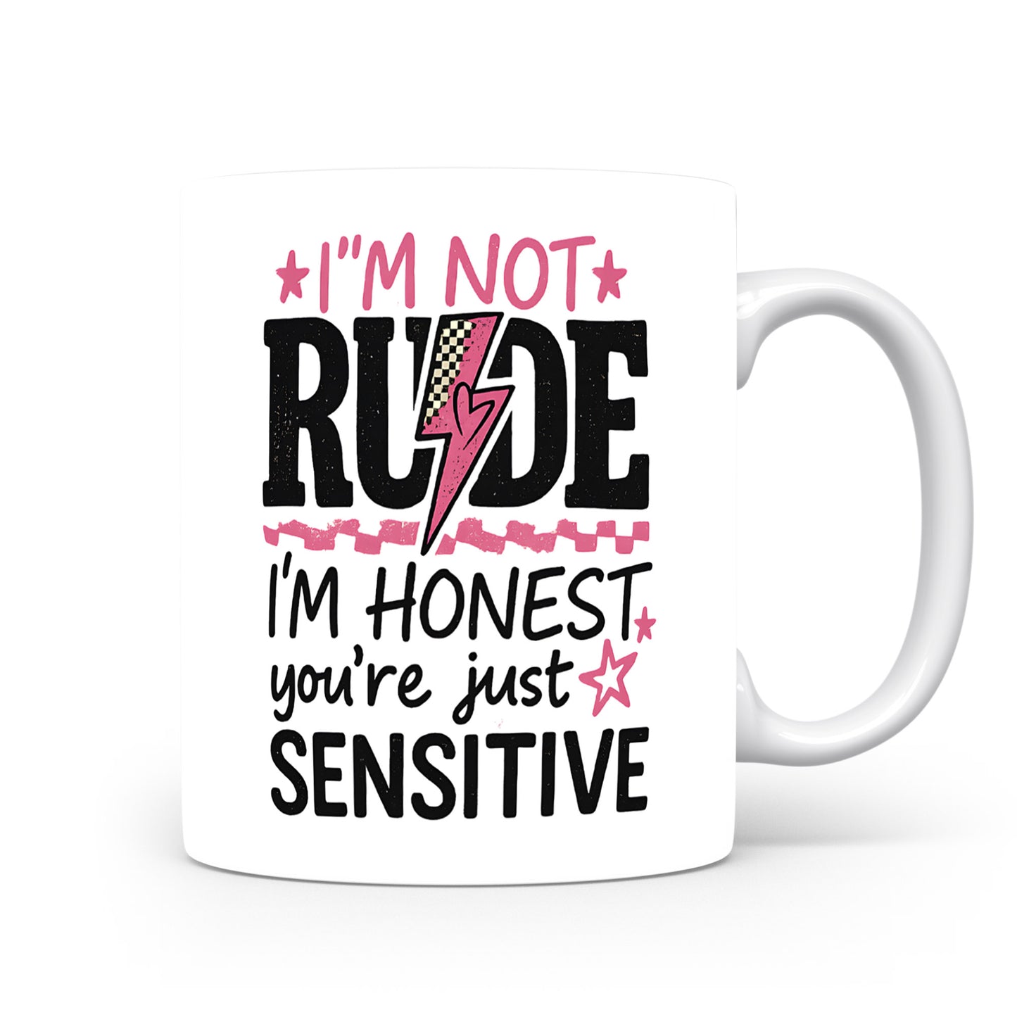 Hrnek s vtipným nápisem – I'M NOT RUDE