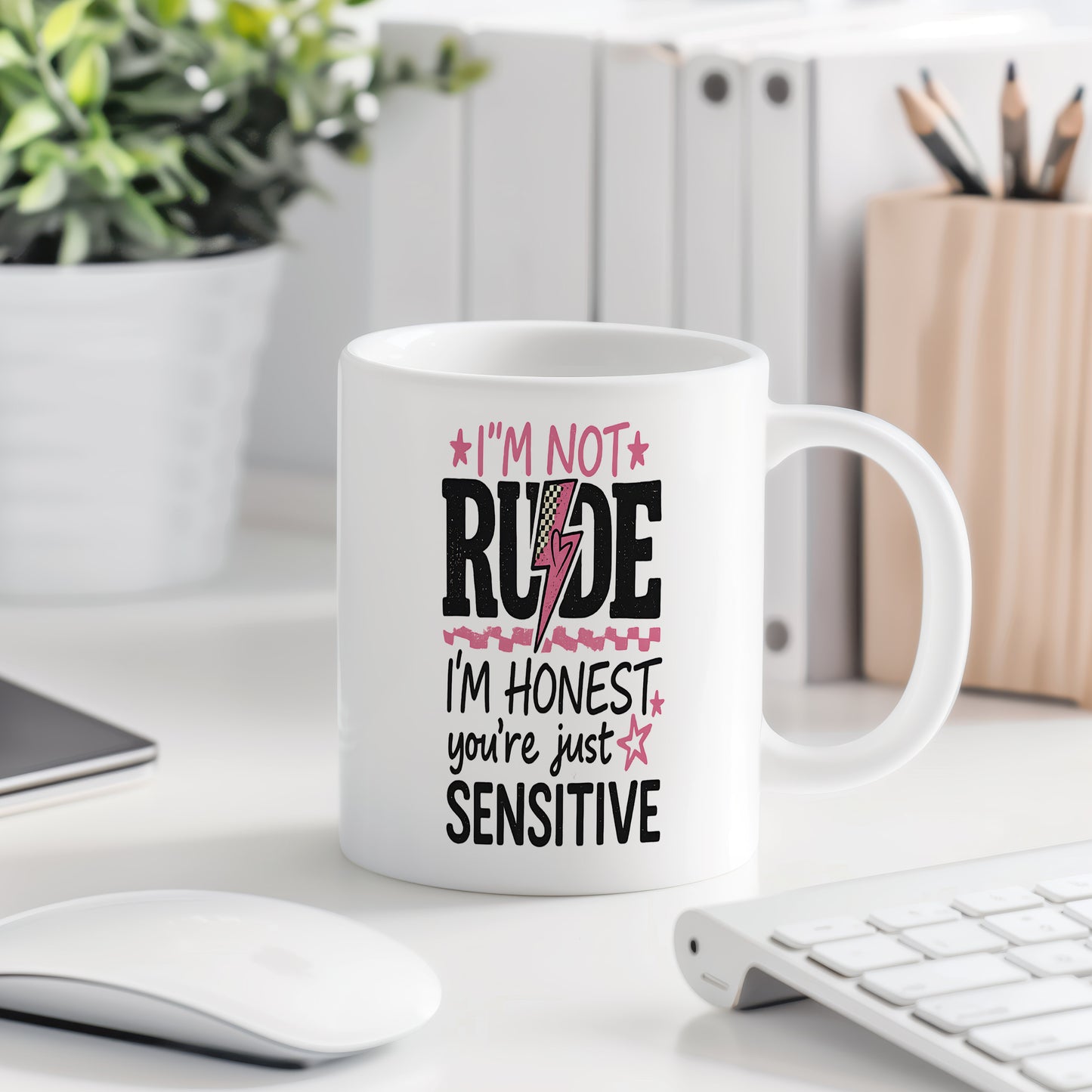 Hrnek s vtipným nápisem – I'M NOT RUDE