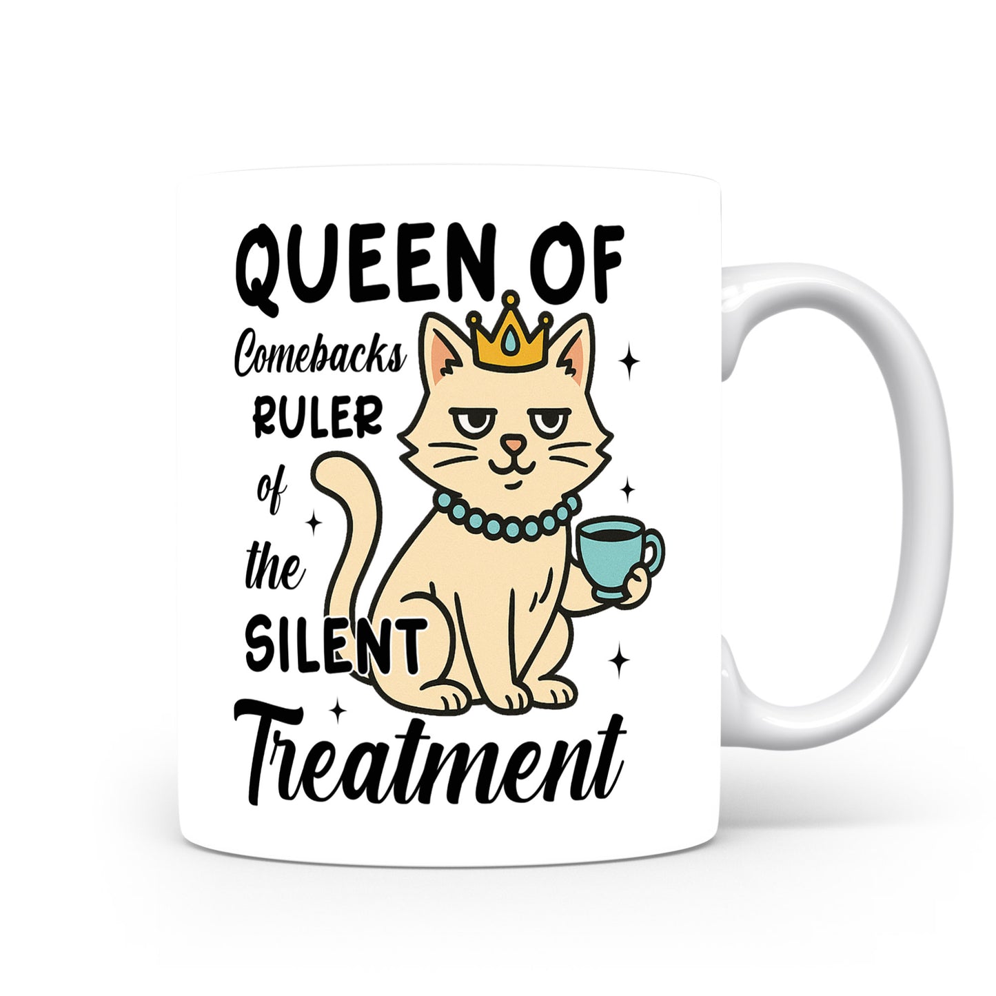 Hrnek s vtipným nápisem – QUEEN OF