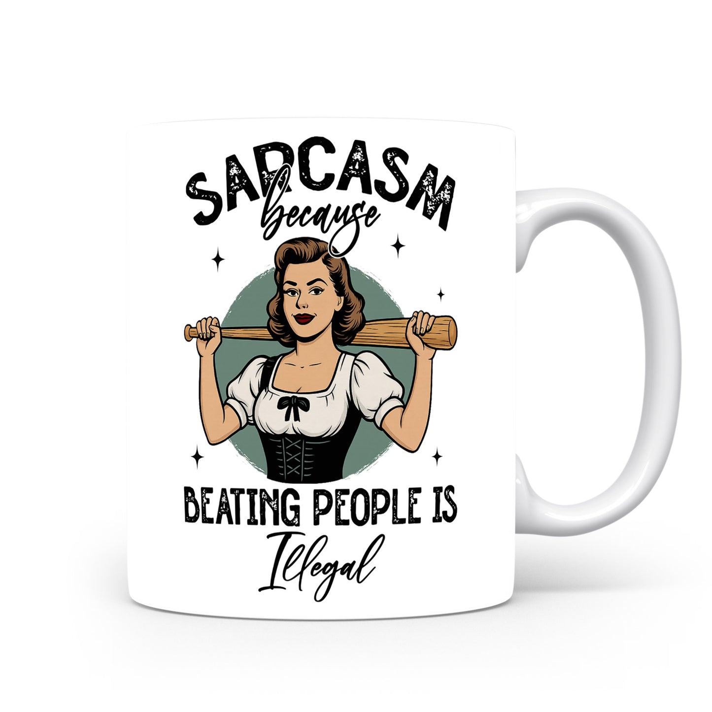 Hrnek s vtipným nápisem – Sarcasm because