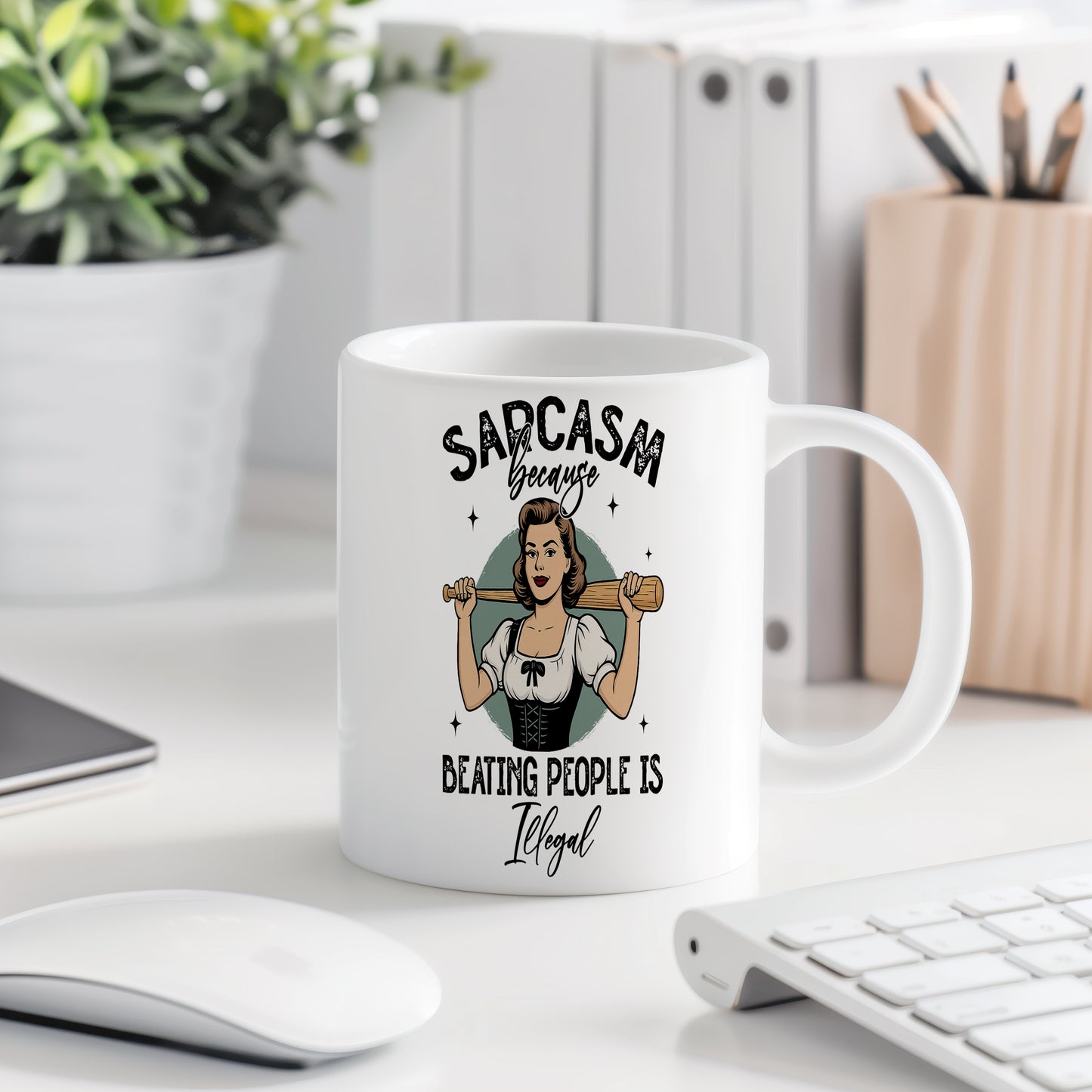 Hrnek s vtipným nápisem – Sarcasm because
