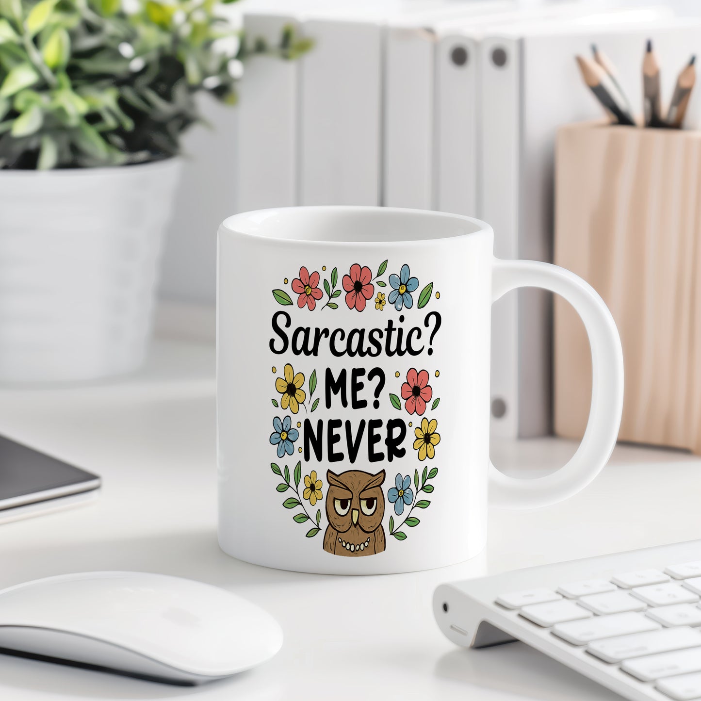 Hrnek s vtipným nápisem – Sarcastic? ME?