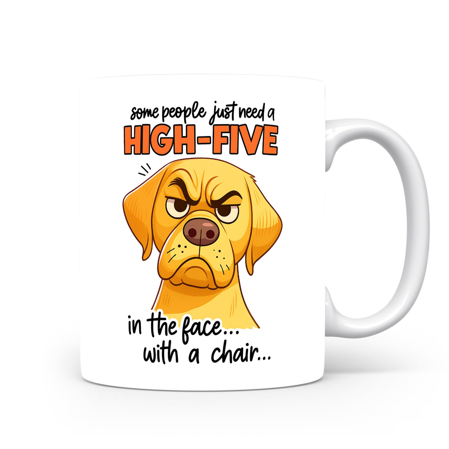 Hrnek s vtipným nápisem – HIGH-FIVE