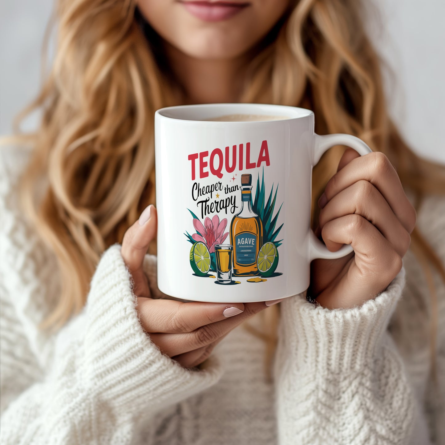 Hrnek s vtipným nápisem – TEQUILA Cheaper