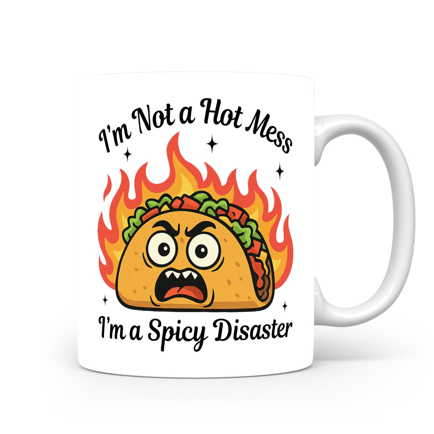 Hrnek s vtipným nápisem – Spicy Disaster