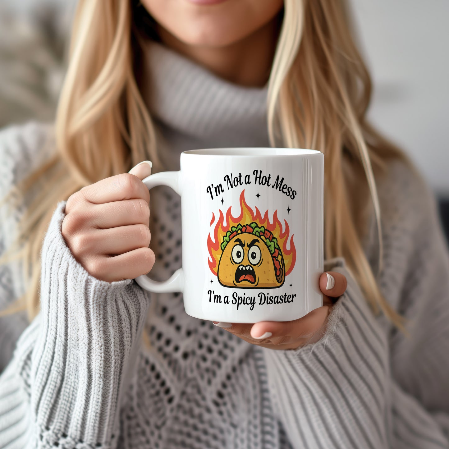 Hrnek s vtipným nápisem – Spicy Disaster
