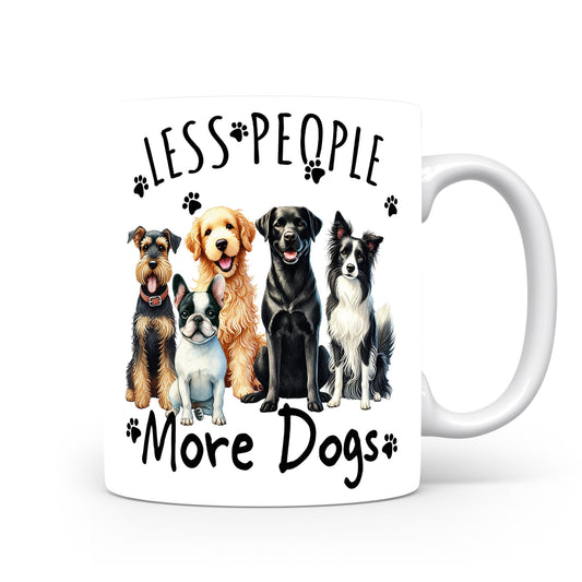 Hrnek s vtipným nápisem – Less People