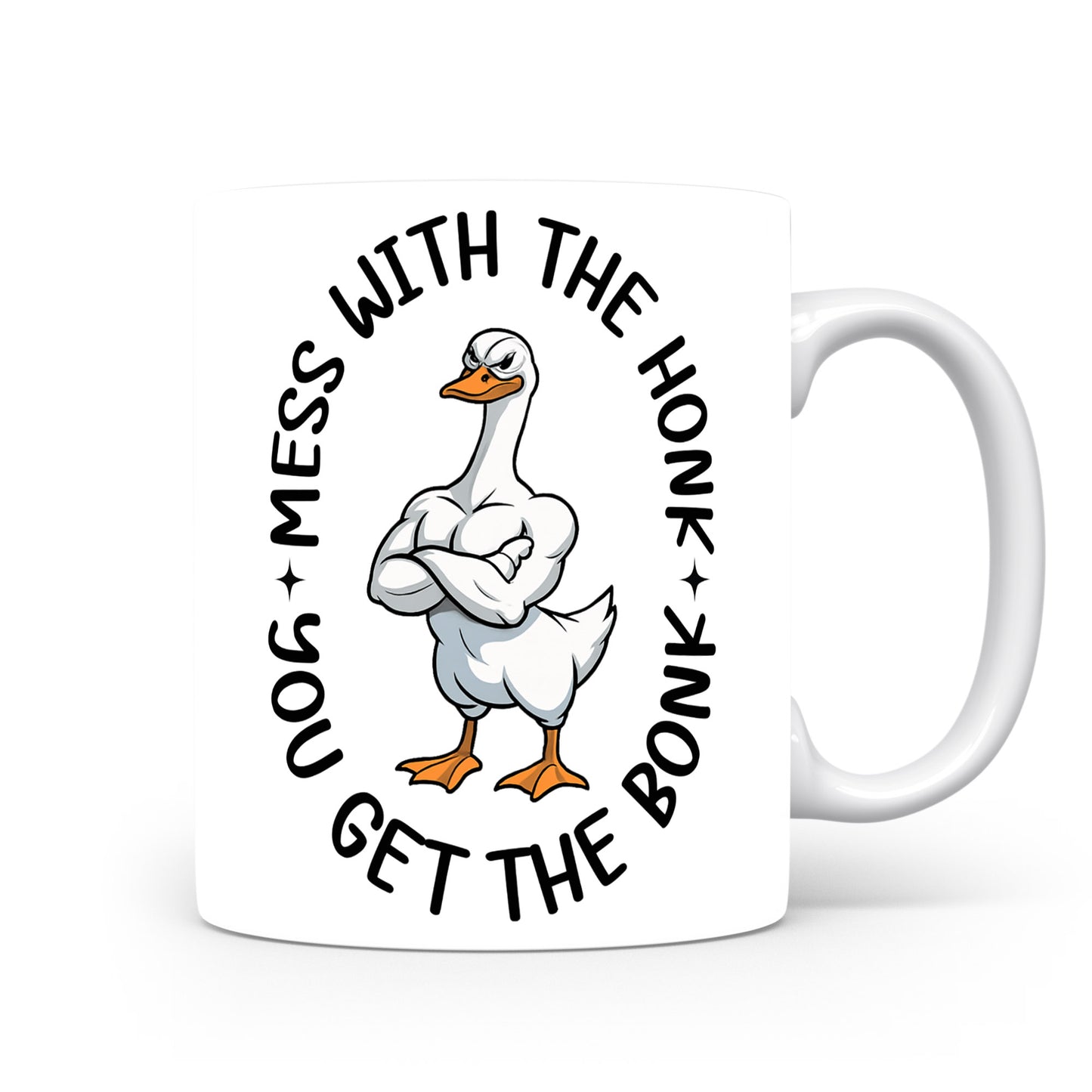 Hrnek s vtipným nápisem – MESS WITH THE HONK