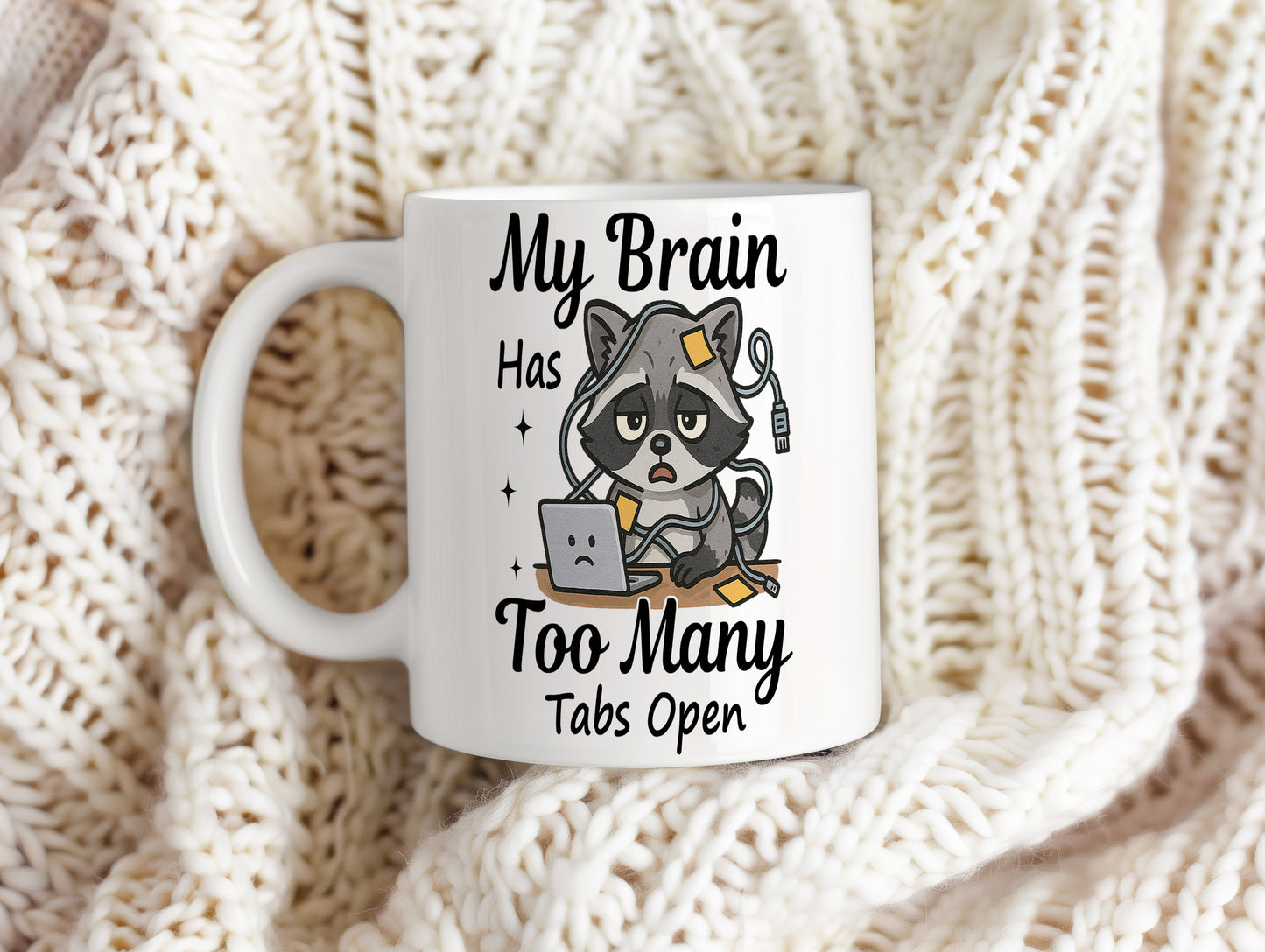 Hrnek s vtipným nápisem – My Brain Has