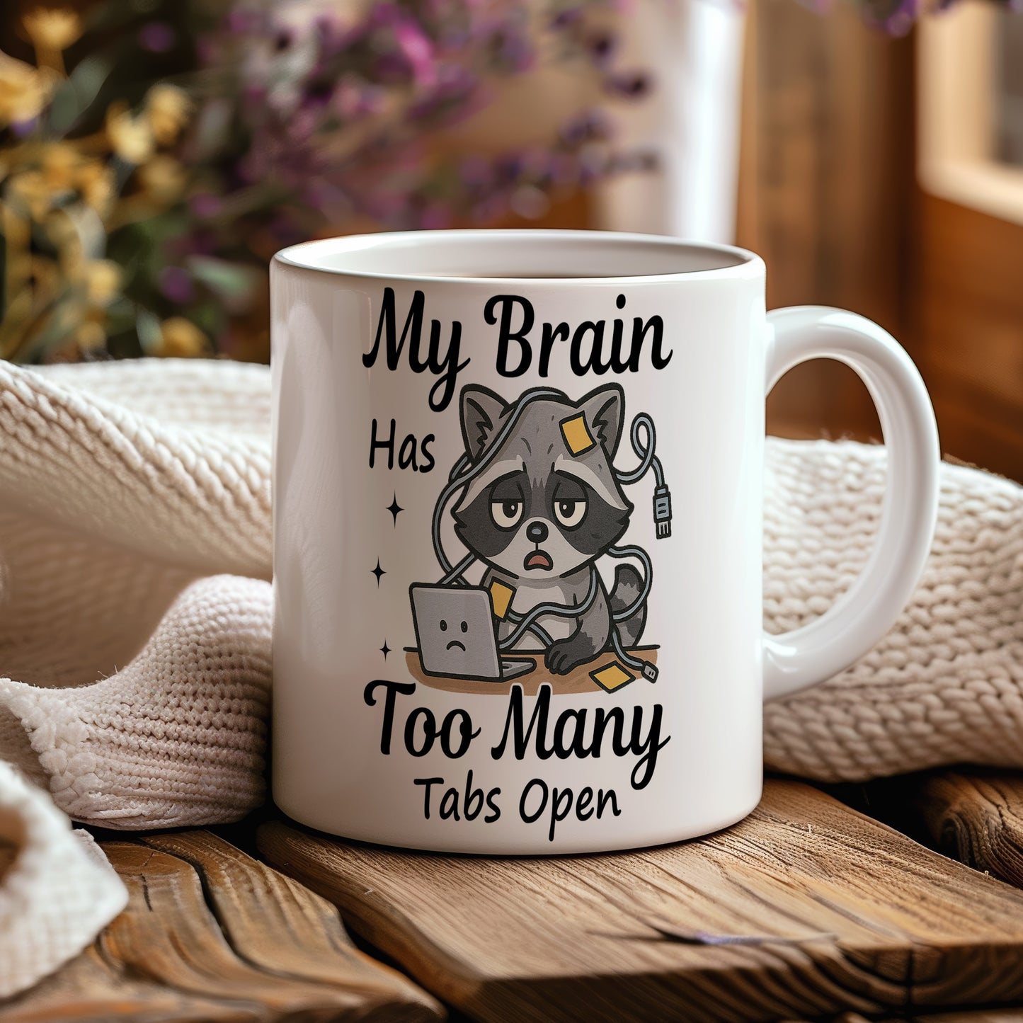 Hrnek s vtipným nápisem – My Brain Has