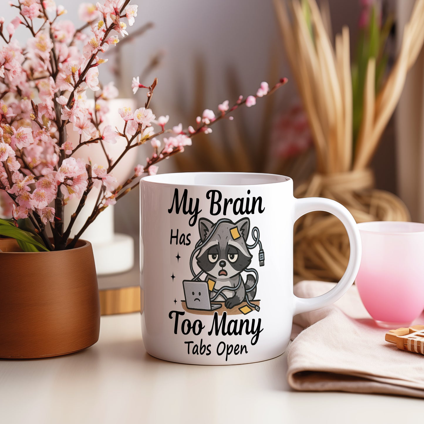 Hrnek s vtipným nápisem – My Brain Has