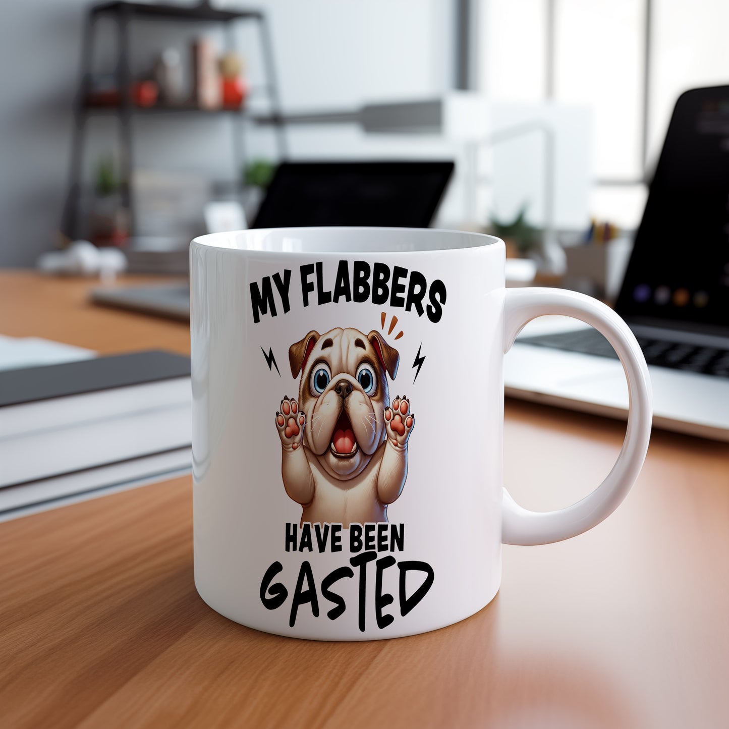 Hrnek s vtipným nápisem – My Flabbers